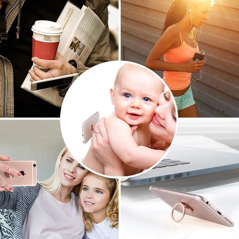 Bee Shape Style Alloy Color Paint Panel 360° Rotation Cell Phone Ring Holder Stand, Compatible with iPhone Samsung LG