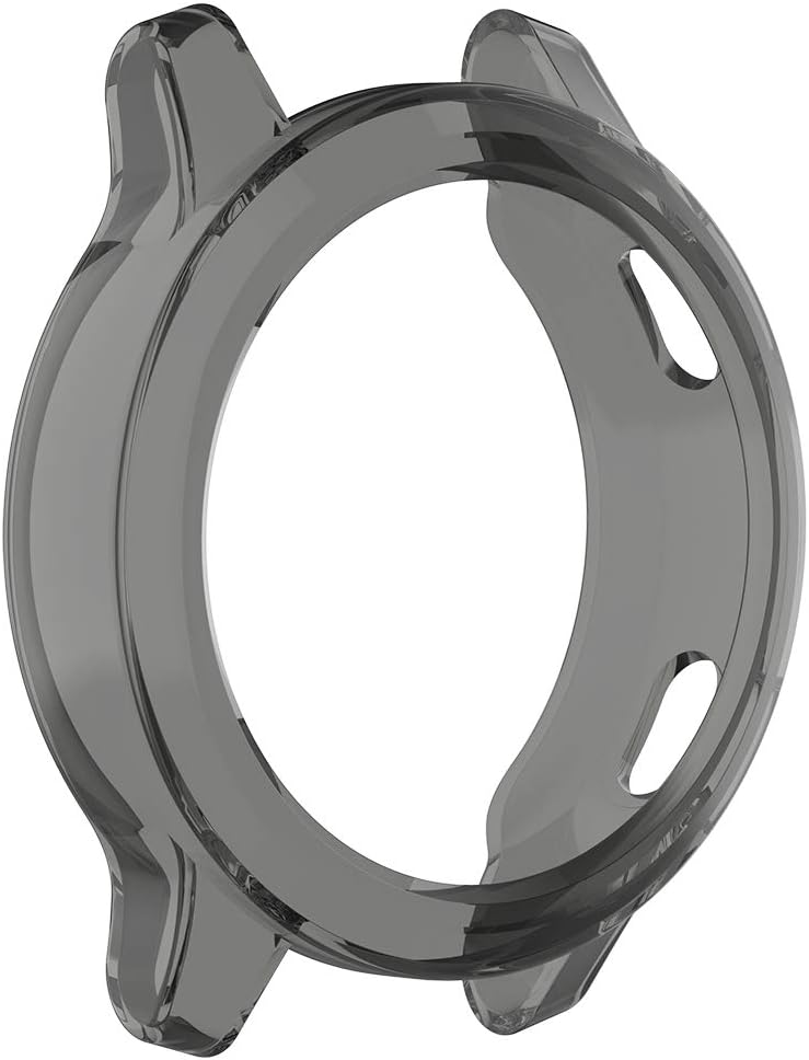 Black 3-Pack Covers for Garmin vívoactive 4 Watch Case Accessories - Transparent TPU Protective Bumper