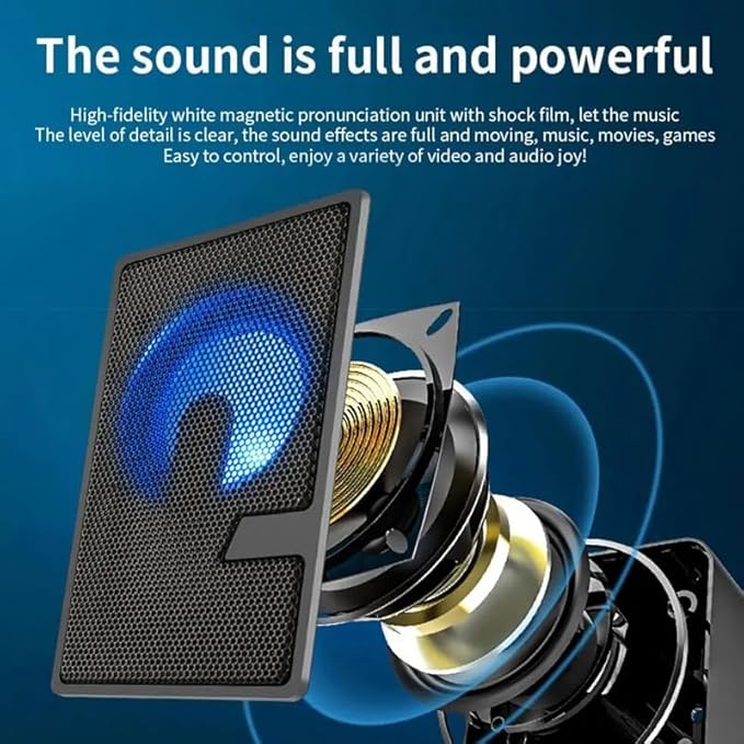 JSEIAJB Computer Speaker Surround Sound System Speakers Gaming Deep Bass Wired Speaker for Laptop PC Theater TV