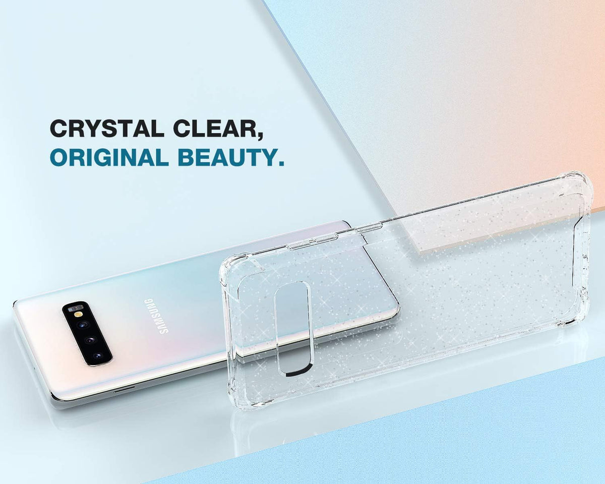 KIOMY Clear Case for Samsung Galaxy S10+ / S10 Plus, Shockproof Bumper Protective Phone Cover, Flexible TPU
