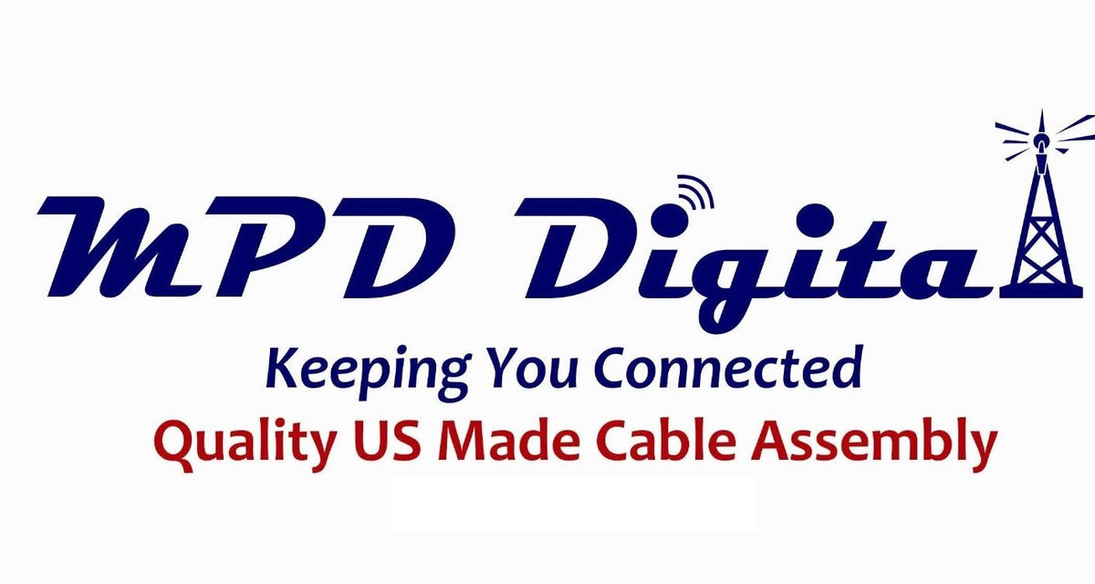MPD Digital MPD400 White, SO-239 Female to PL-259 Male Connector, All Weather and Marine Radio VHF and AIS Antenna Extension Cable UHF, Made in The