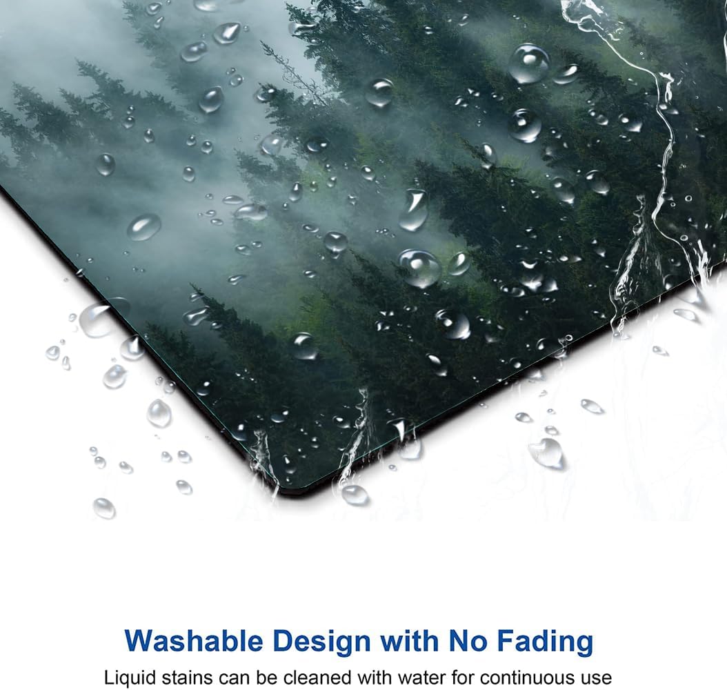 Mouse Pad, Fog Forest Mouse Mat, Waterproof Non-Slip Rubber Base MousePads for Office Laptop Computer Desk, Natural Landscape