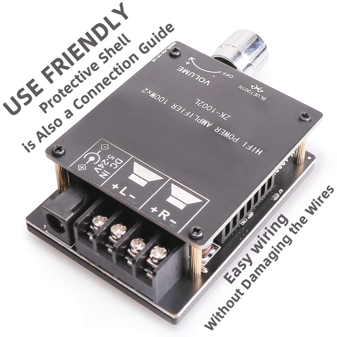 Bluetooth Amplifier Board, 100W+100W Peak Output Power, 2.0 Channel, BT 5.0 AMP Board for DIY Wireless Speakers