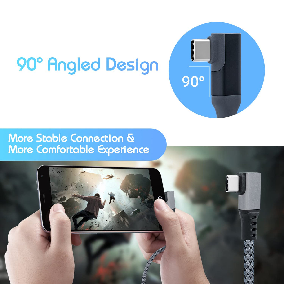 Mcbazel 20Ft (6M) USB 3.0 to Type-C Link Cable for Quest 3/2, PC, VR, NS Switch - 3A Fast Charging & 5Gbps Data