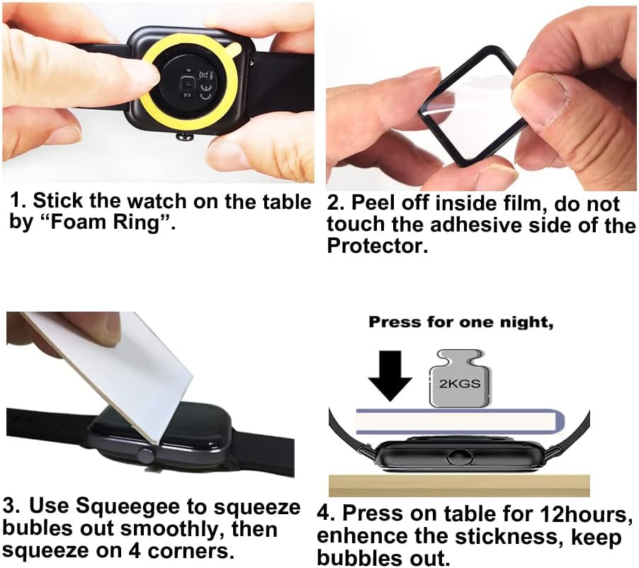 3D Screen Protector for TOZO S3 1.83” Smart Watch (Answer/Make Calls)