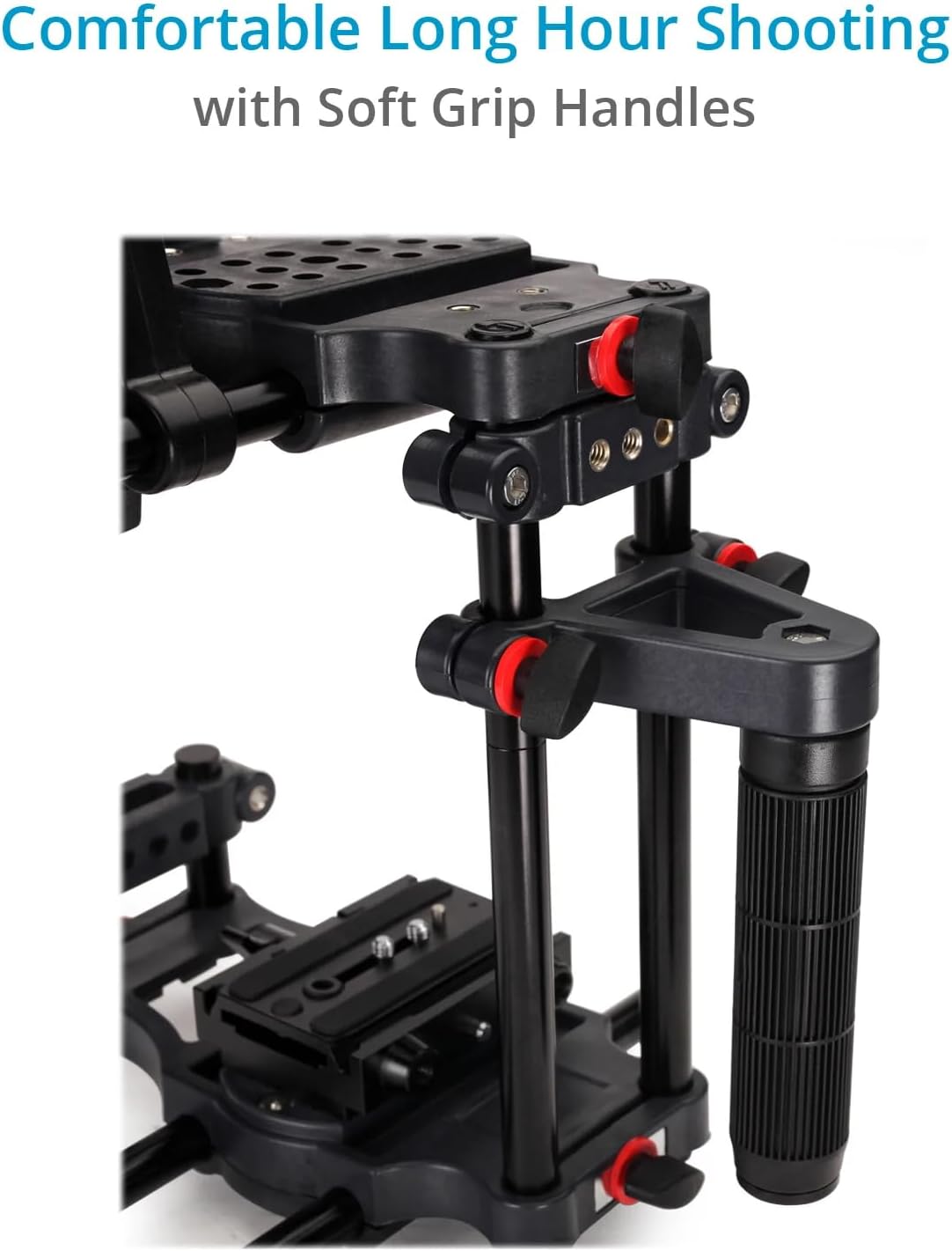 Power DSLR Camera Cage for DSLR DSLM Cameras Only. Adjustable Handles & 15mm Rod Adapter. Tripod Compatible. Comes with Quick-Release Plate (FC-CTH)