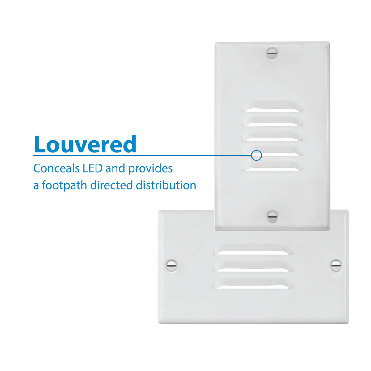 STP2 Louvered White LED Step Light (STP2L120WH)