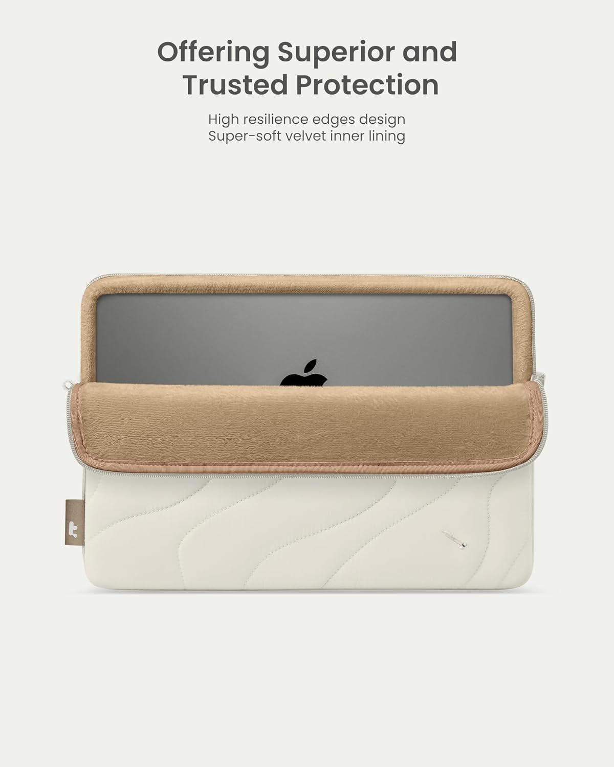tomtoc 360 Protective Puffy Laptop Sleeve for 13-inch MacBook Air M4(2025)/M3/M2/M1 A3240 A3113, MacBook Pro M2/M1, iPad Air (M3/M2)/Pro M4, Quilted Soft Puffer Bag for 13-inch Surface Pro Copilot+PC