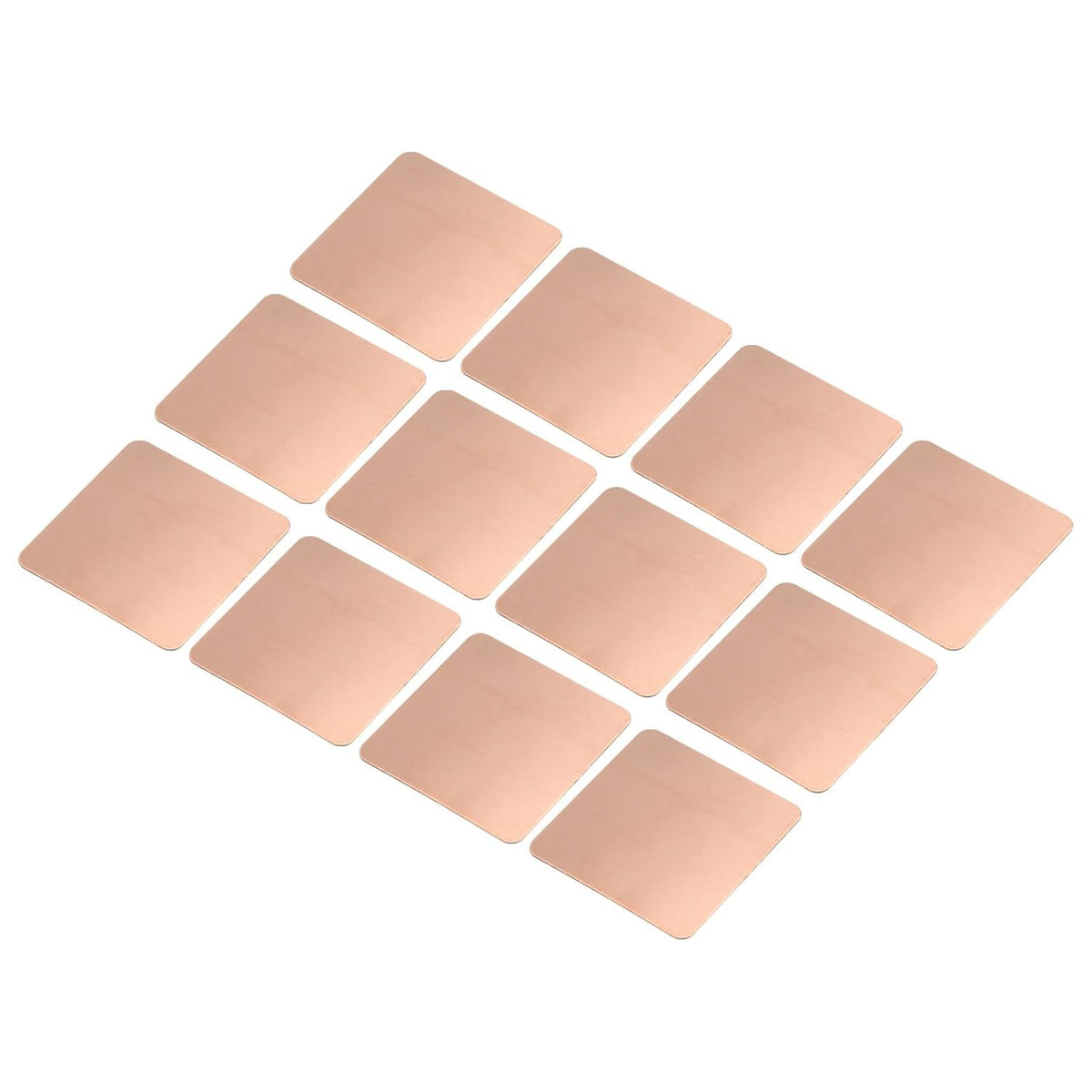 MECCANIXITY Heatsink Copper Pad Shim - 20mm x 20mm x 0.3mm Thermal Conductive Heat Sink Pack of 12
