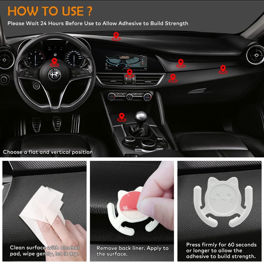 Multi-Surface Holder Car Mount 3 Pack, Compatible with PopSocket Grip Holder, Strong Adhesive Sticky Pad for Home Office