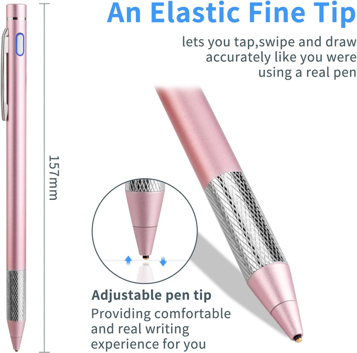 Stylus Pencil for Samsung Galaxy S23 Ultra Pen - Minilabo Touch Screens Active Stylus with 1.5mm Ultra Fine Tip, Pink
