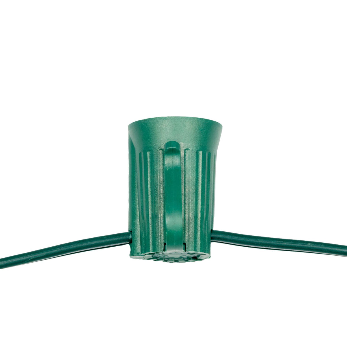 Novelty Lights 250 Feet C9/E17 Socketed Light Spool, 12 Inch Spacing Green Wire Bulk Reel, 8 Amp SPT-1 Wire, Commercial Grade, Indoor/Outdoor All