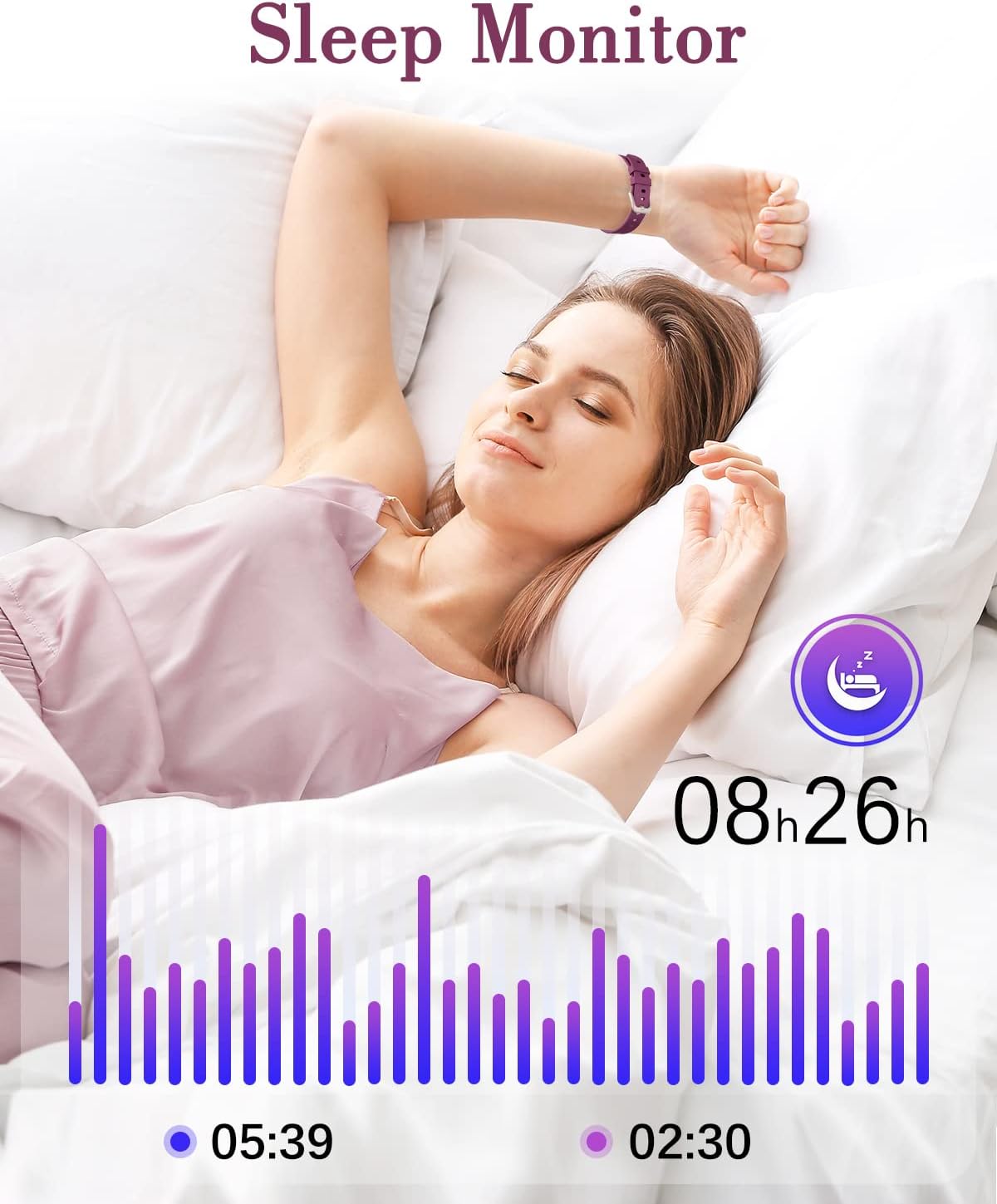 Smart Watches for Women, LYNN2 Fitness Tracker Watch Compatible with iPhone Android, Heart Rate Monitor, Waterproof