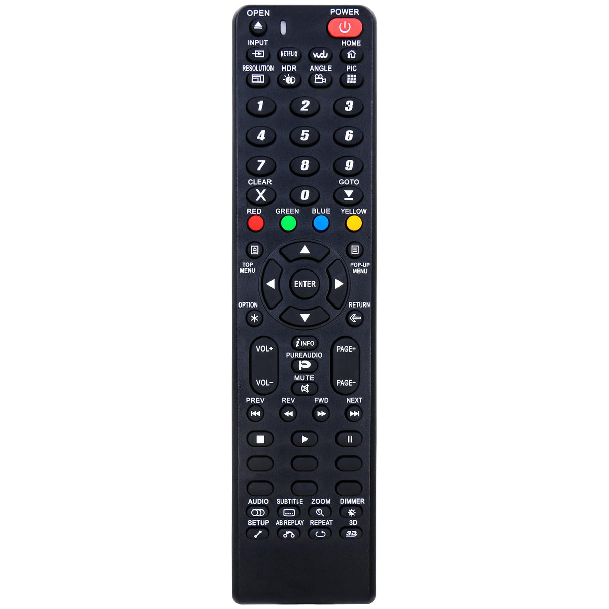 Replacement Remote Control for Oppo BDP-105AU BDP-105 BDP-105EU BDP-105D BDP-103D3D BDP-103D BDP-103 BDP-103AU BDP-103EU Blu-ray BD DVD Disc Player