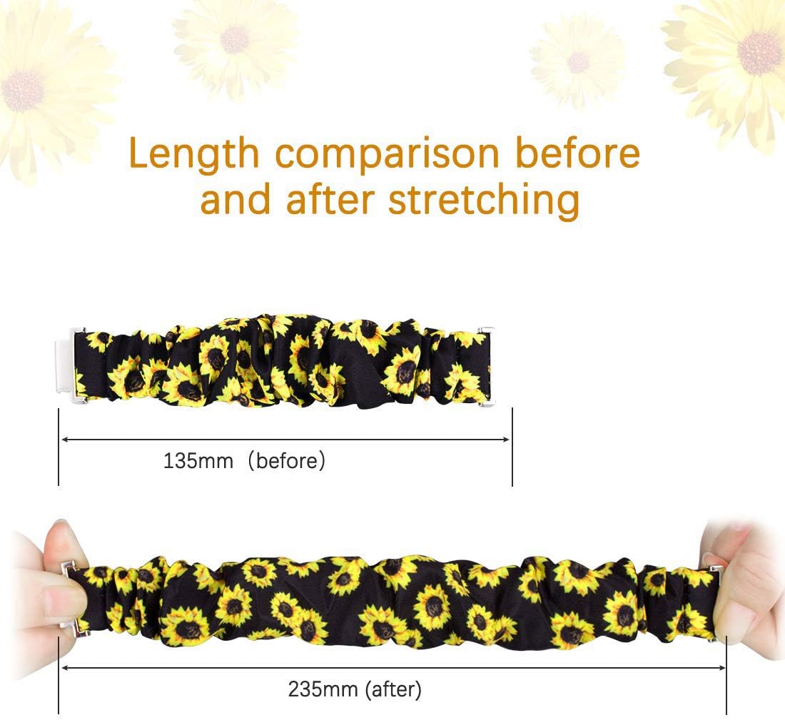 Mindrose Smart Watch Bands, Fabric Elastic Scrunchie Replacement Straps for H80 1.47 inch Smart Watch