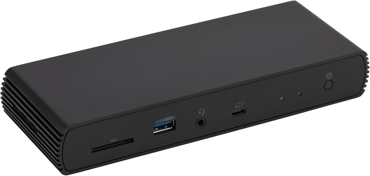 Amazon Basics Thunderbolt4/USB4 Pro Docking Station,2xTBT4,1xHDMI2.1,3xUSB A 3.1,RJ45,Dual Display, Black, 7.86 x 2.95 x 1.23 inches