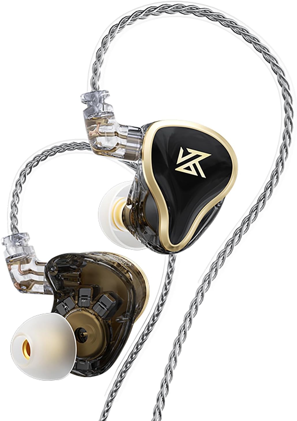 CCA KZ ZAS in Ear Monitor Headphones 16 Units 7BA 1DD Hybrid Drivers HiFi IEM Earphones High Clarity Wired Earbuds for Musicians Singers Audiophile Dj Drummers