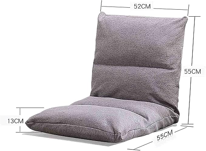 Floor Gaming Chair Fold Up Balcony Chair Tatami Mat Window Seat Cushion Back Support Chair Ergonomic Cushions for Bed (Color : Blue)