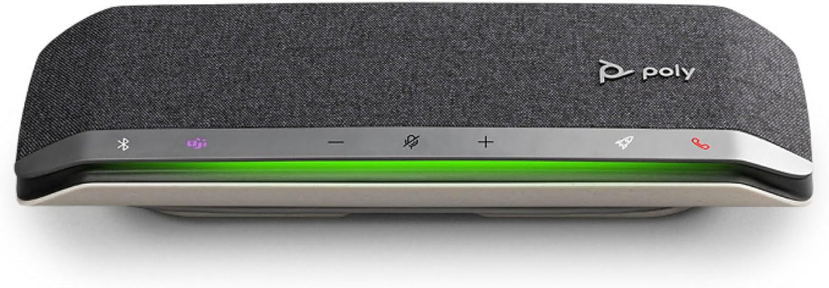 Poly Sync 40 Smart Speakerphone (Plantronics) - Flexible Workspaces - Connect to PC/Mac via USB and Smartphones via Bluetooth - Certified for Microsoft Teams – Amazon Exclusive