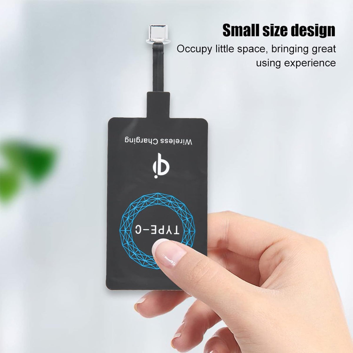 2Pcs Charging Receiver, Type C Charger Receiver Adapter for Galaxy Note 8 Pro/A50/A70/A10s Other Type-C Phones
