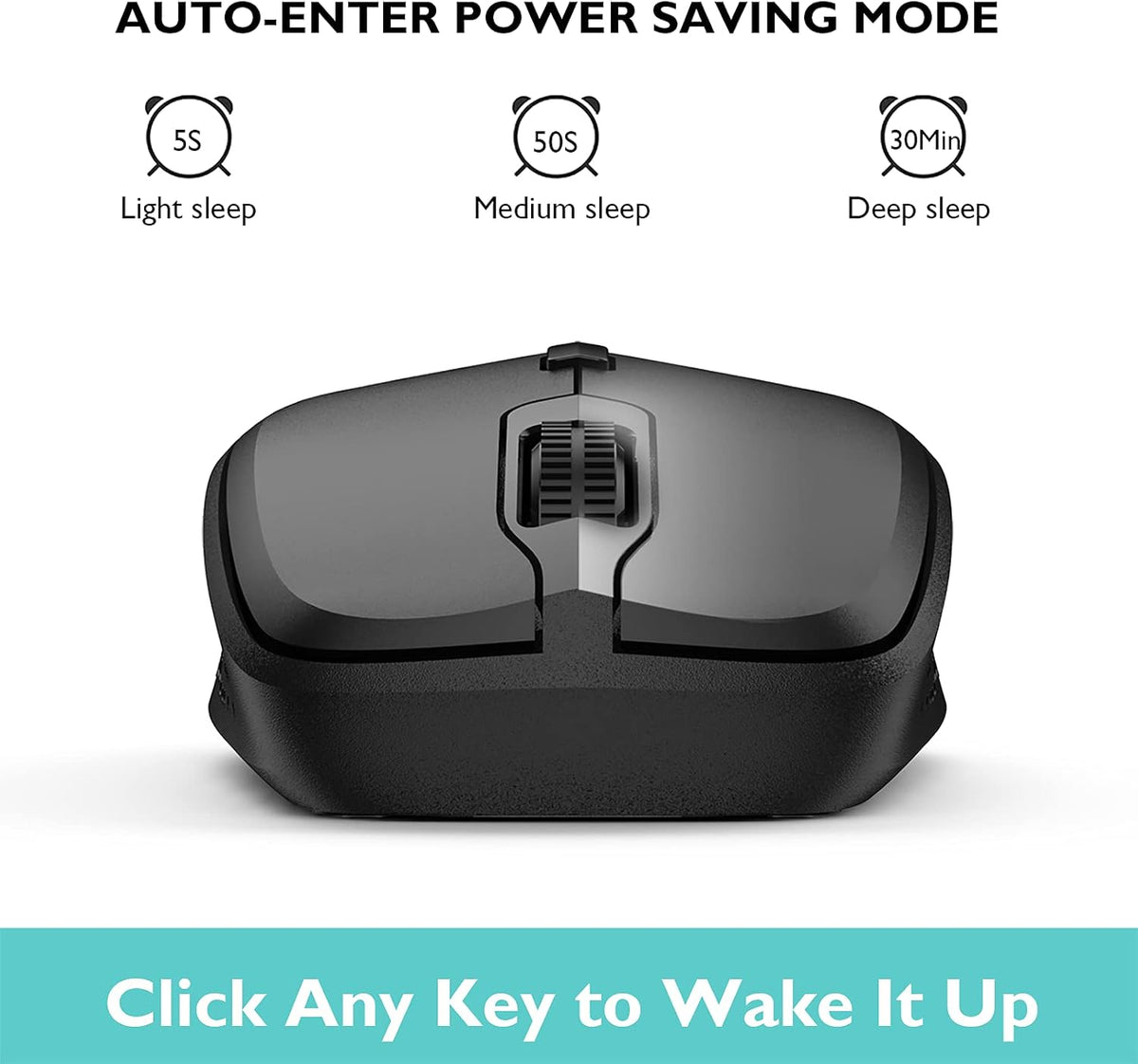 Wireless Mouse for Laptop, Portable Mouse with Mouse Pad, 2.4G/BT Ergonomic for Right or Left Hand Use, 3 Adjustable
