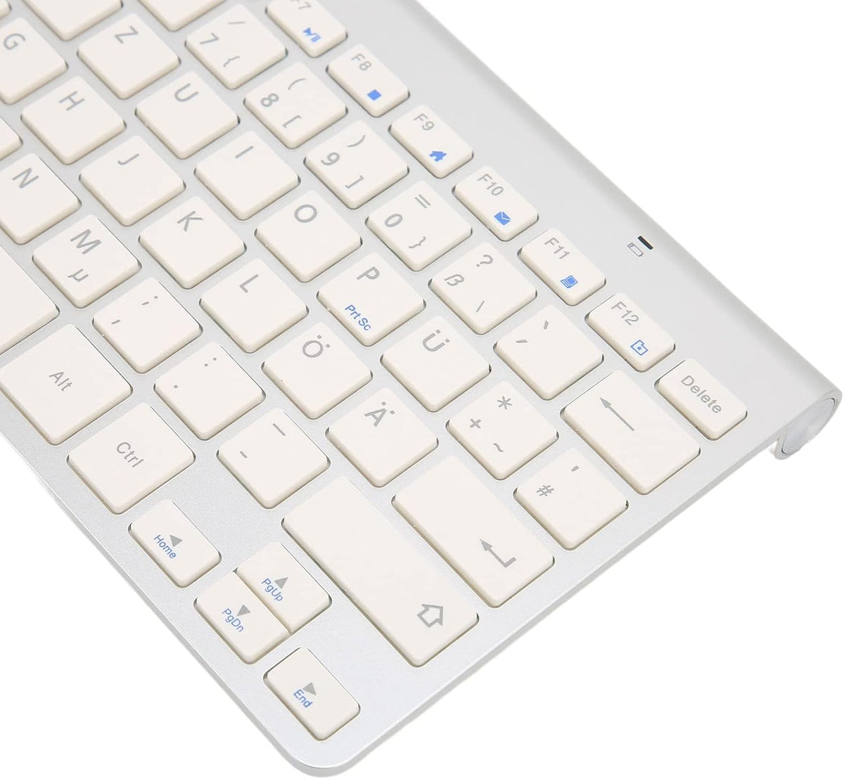 ASHATA German & English Bilingual Language Keyboard, 2.4G Cordless Keyboard for Desktop, Laptop, Tablet, Plug and Play