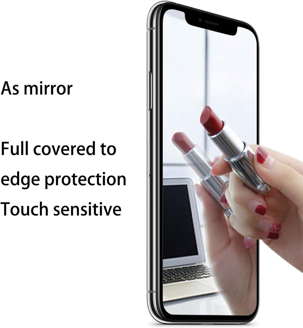 2 Piece Privacy Tempered Glass for iPhone 12 Pro Max 6.7 inch Anti-blue Anti-Spy Screen Protector Mirror Gradient