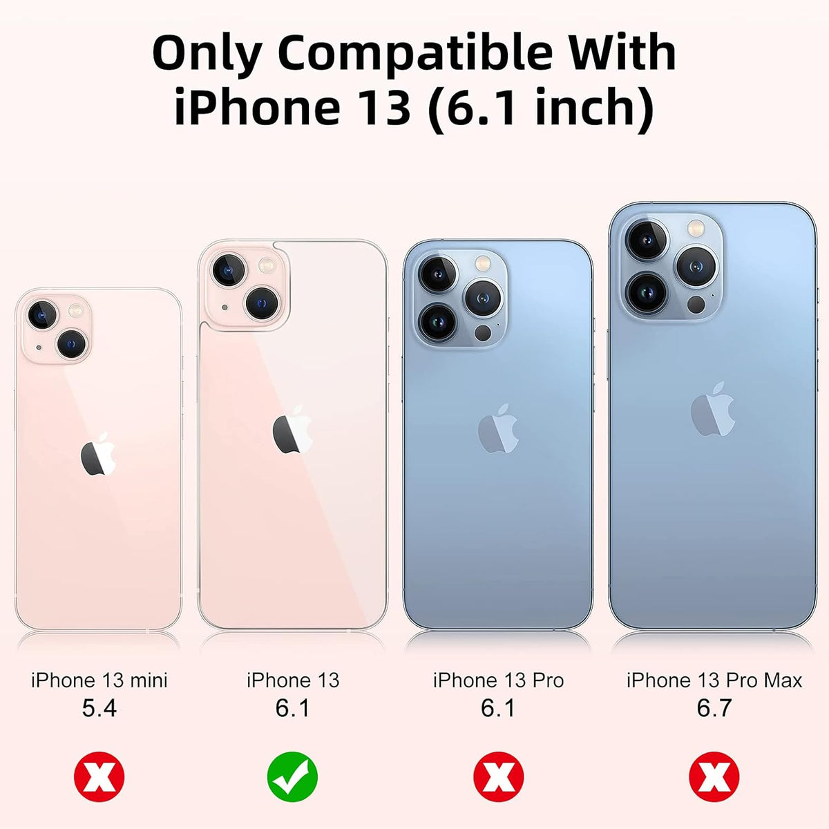 [3 Pack] Screen Protector for iPhone 13, Tempered Glass Front and Back Protector, iPhone 13 Camera Protector
