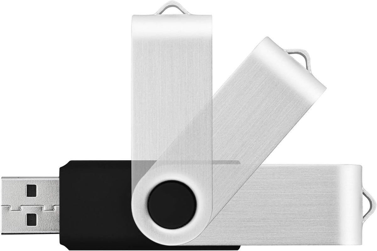 KOOTION 10 Pack 4GB Flash Drive 4gb USB 2.0 Flash Drives USB Drive Jump Drive Bulk Thumb Drive Swivel Memory Stick Black