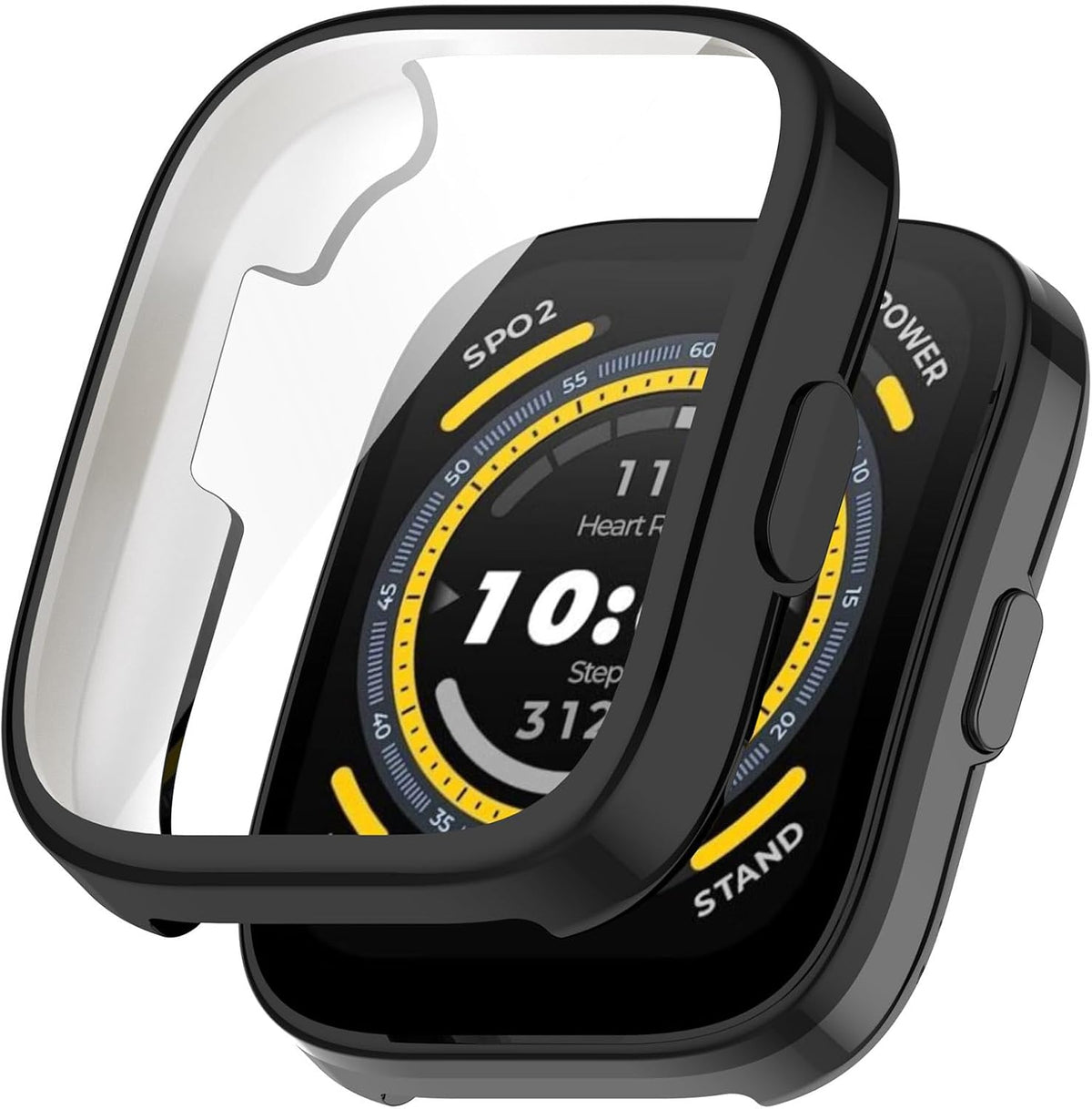 Compatible for Amazfit Bip 5 Case, Lamshaw Soft Slim TPU Protective Shell Anti-Scratch Bumper Cover (2 Pack)