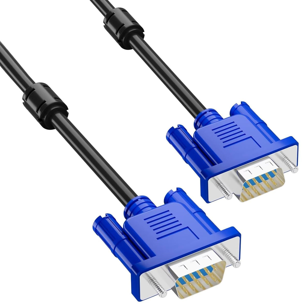 HYANGQU 6ft (1.8m) VGA Monitor Cable - Male - to - Male, Video Cord for PC/Laptop to Projector (VGA Plug), Office/Home