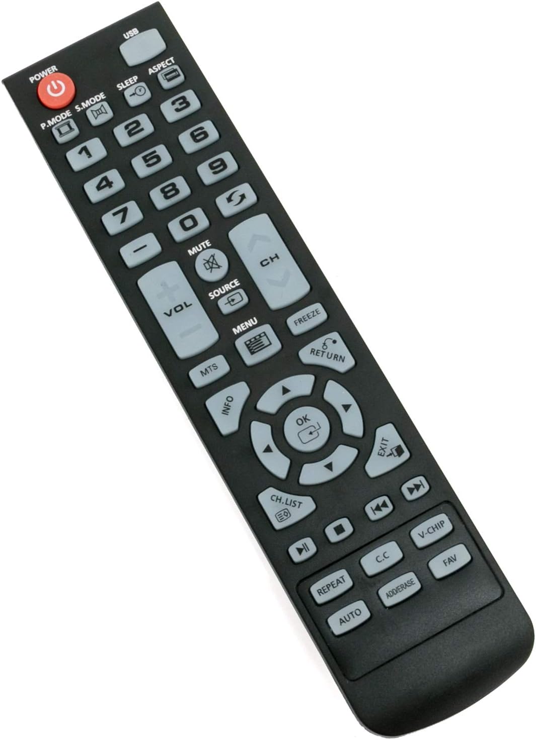 New Replacement Remote Control for Element LED TV Models ELEFT195, ELEFT222, ELEFT326, ELEFT407, ELEFT506, and More