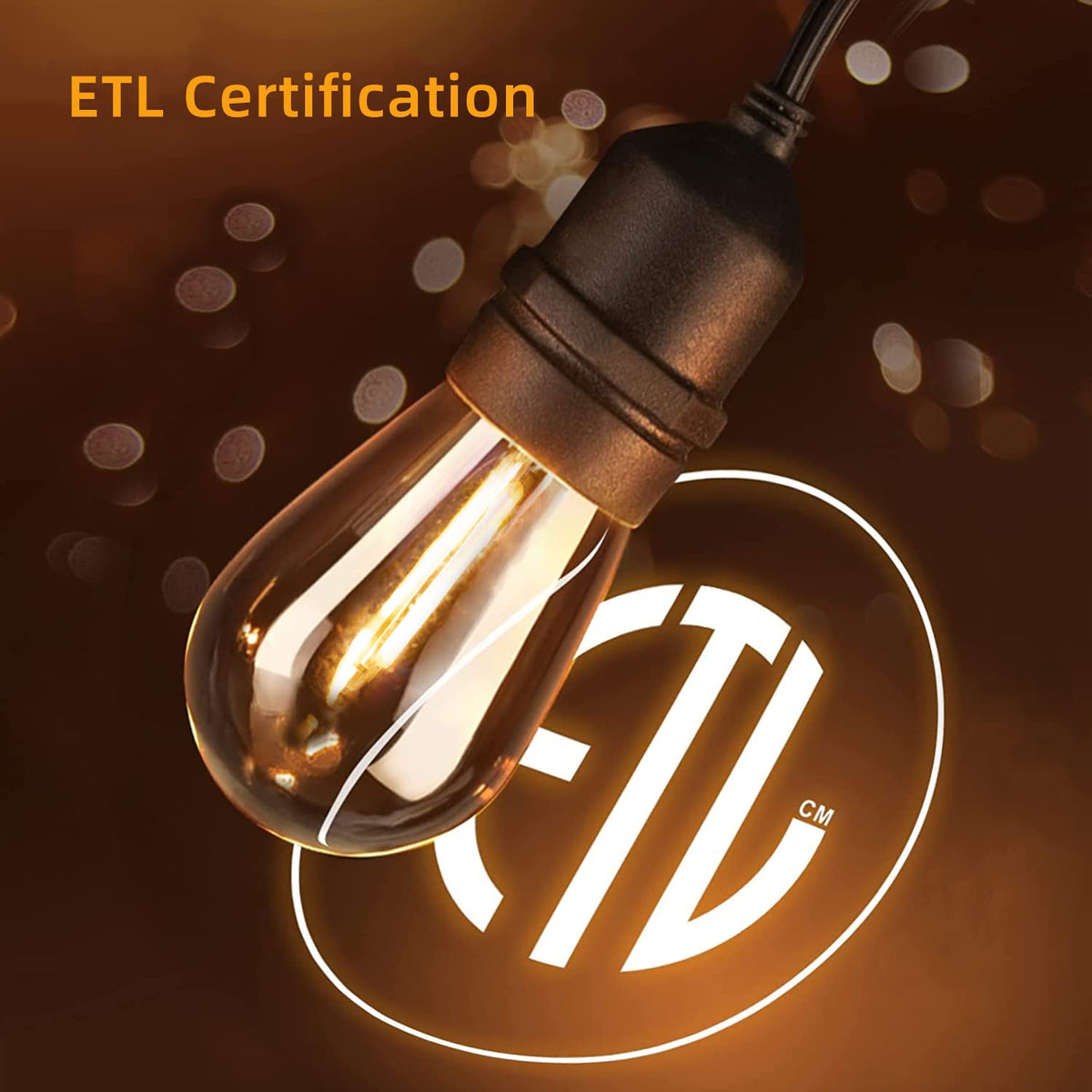 EIKOSON ???????? LED Outdoor String Lights with ???? Weatherproof Shatterproof Edison ?????? ??????????(2 ??????????)?Commercial Grade Waterproof Hanging Lights