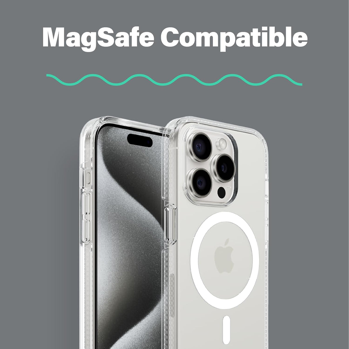 Incipio Duo iPhone 15 Pro Case - Clear, MagSafe Compatible, 12ft Drop Protection, Scratch Resistance, Wireless