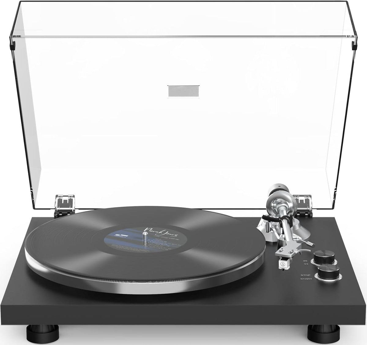 Turntables Record Player Wireless Output Connectivity Vinyl Player Belt-Drive Turn Tables Support 33&45 RPM Speed Phono Line Output USB Digital to PC Recording ATN3600L MM Cartridge Black