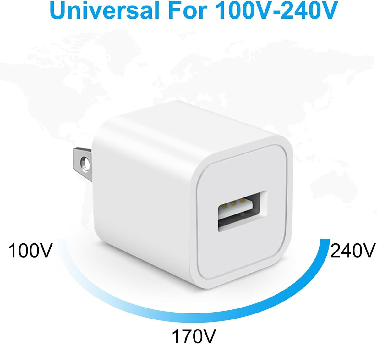 iPhone Charger - 3 Pack USB Wall Charger Cube Block Adapter with 6Ft Fast Charging Cable Compatible with iPhone