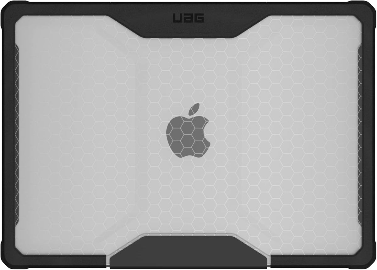 URBAN ARMOR GEAR UAG Designed for MacBook Pro 14 inch Case 2023-2024 M4 M3 Max/Pro (A2918 A2992 A2992 A3112 A3401 A3185) Rugged Touch ID Military Grade Plyo Laptop Cover, Translucent Clear Ice