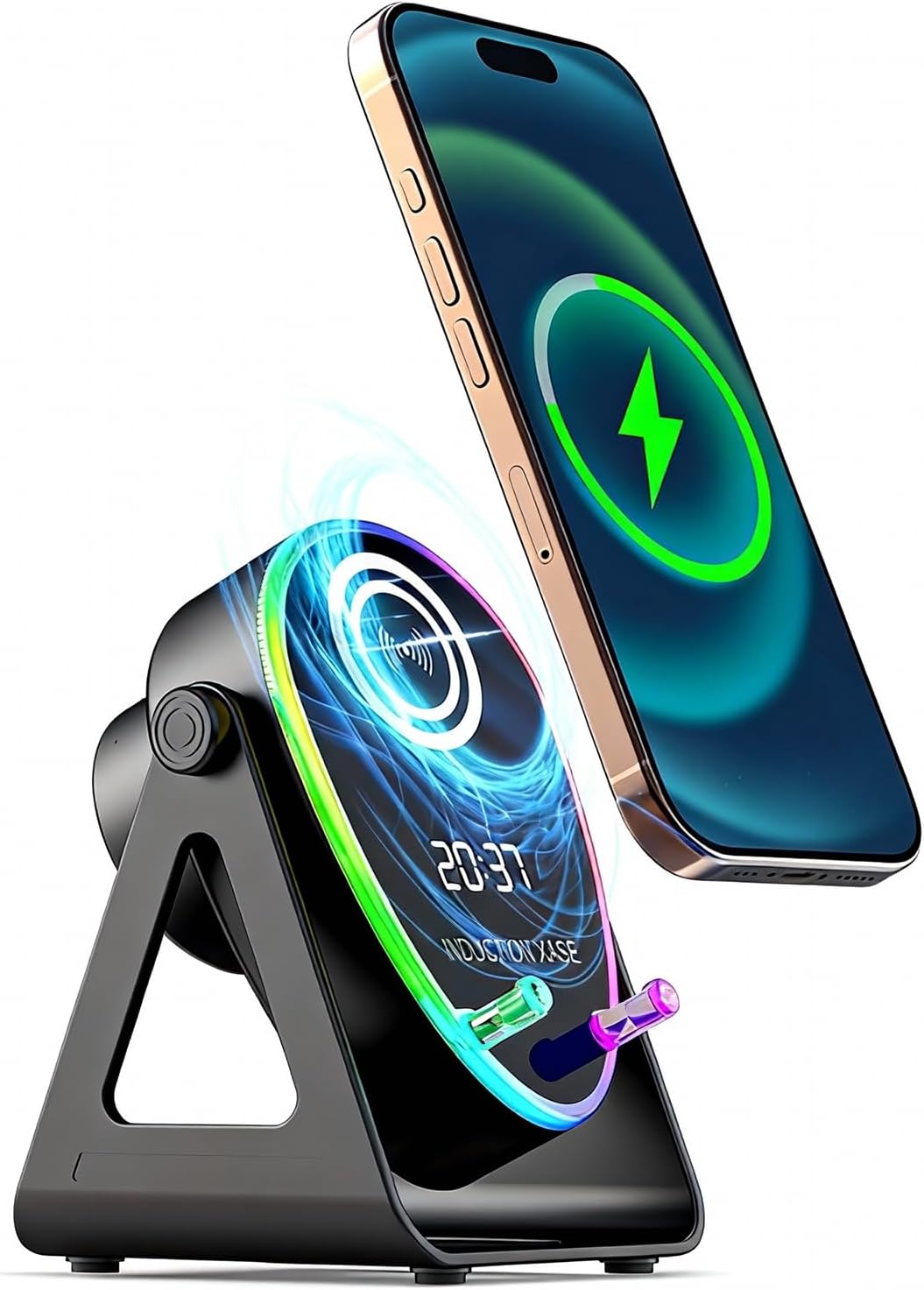 Hounyoln 5 1 1800mAh 360 4-13" in Induction Bluetooth Speaker with Phone Stand, RGB Lighting Induction Speaker