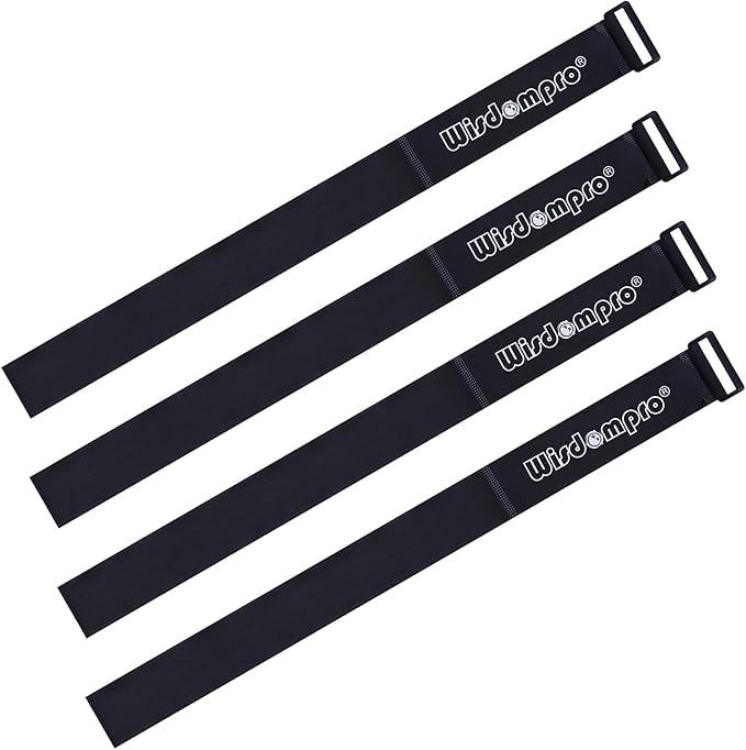 Wisdompro Extra Large 4 Pack 2x48" Hook and Loop Tie Down Straps Heavy Duty
