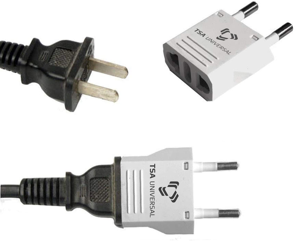 United States to Ukraine Travel Power Adapter to Connect North American Electrical Plugs to Ukrainian Outlets for Cell Phones, Tablets, eReaders