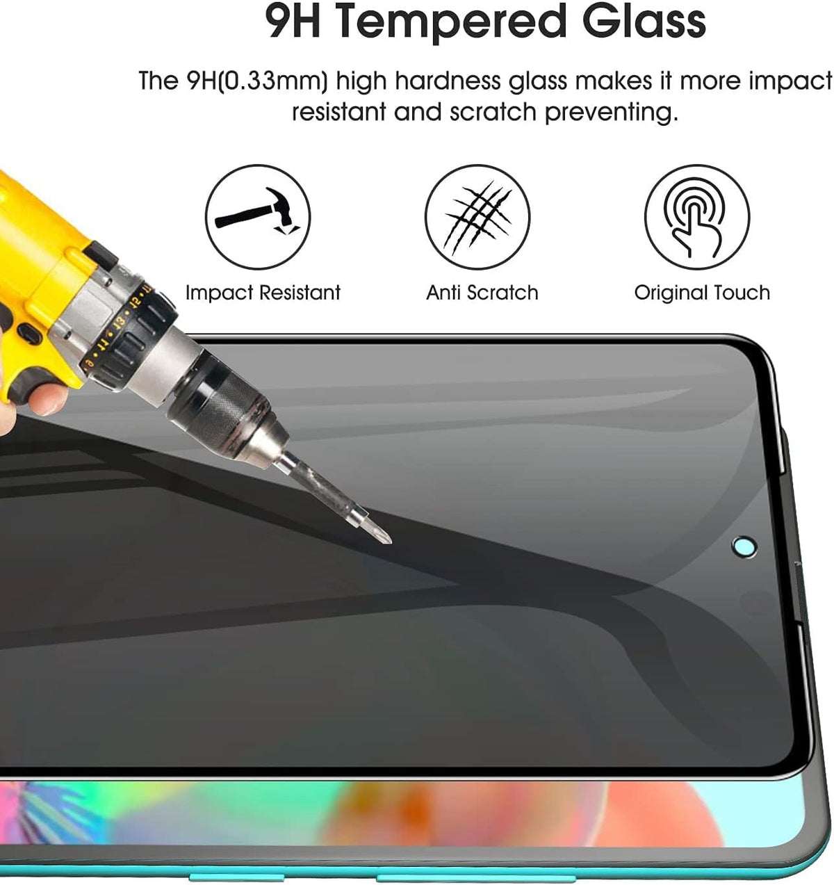 Samsung Galaxy S20 FE A51 A52 Privacy Screen Protector [2 Pack] - 2021 Anti Spy, Full Coverage, Scratch Resistant