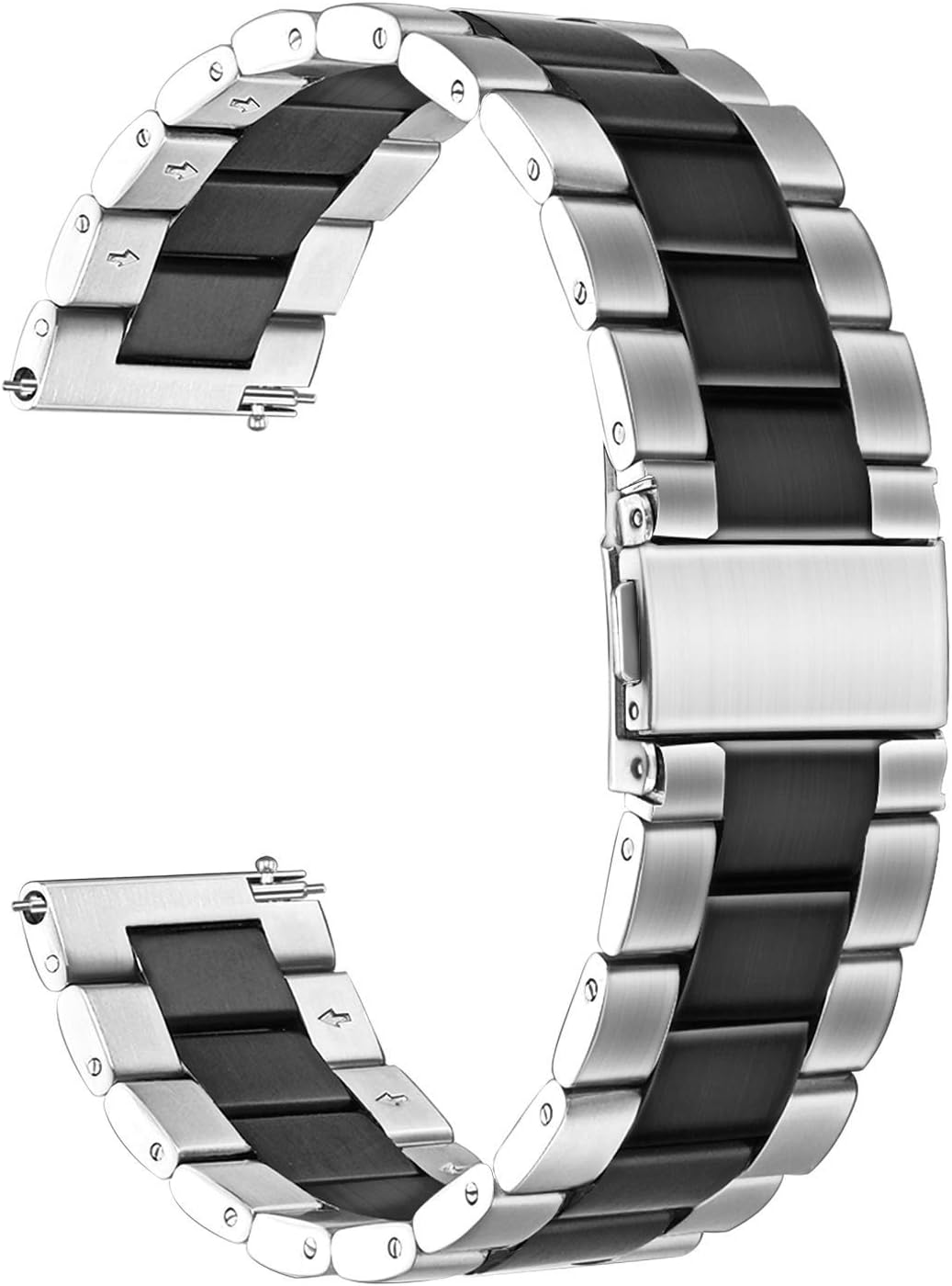 Compatible with EIGIIS K55 Smartwatch Bands, Lamshaw Stainless Steel Replacement Strap for PUREROYI, EIGIIS, Bassizo,