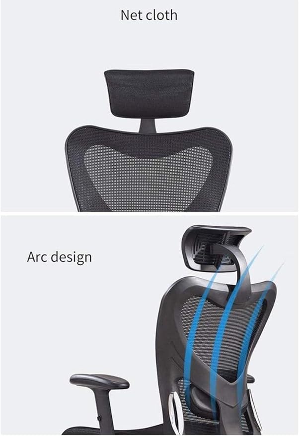 Gaming Chair for Home Armchair Game Chairs Office ArmchairsLift Swivel Chair Ergonomic Mesh Chair Seat Stool Chair (Color:Black)