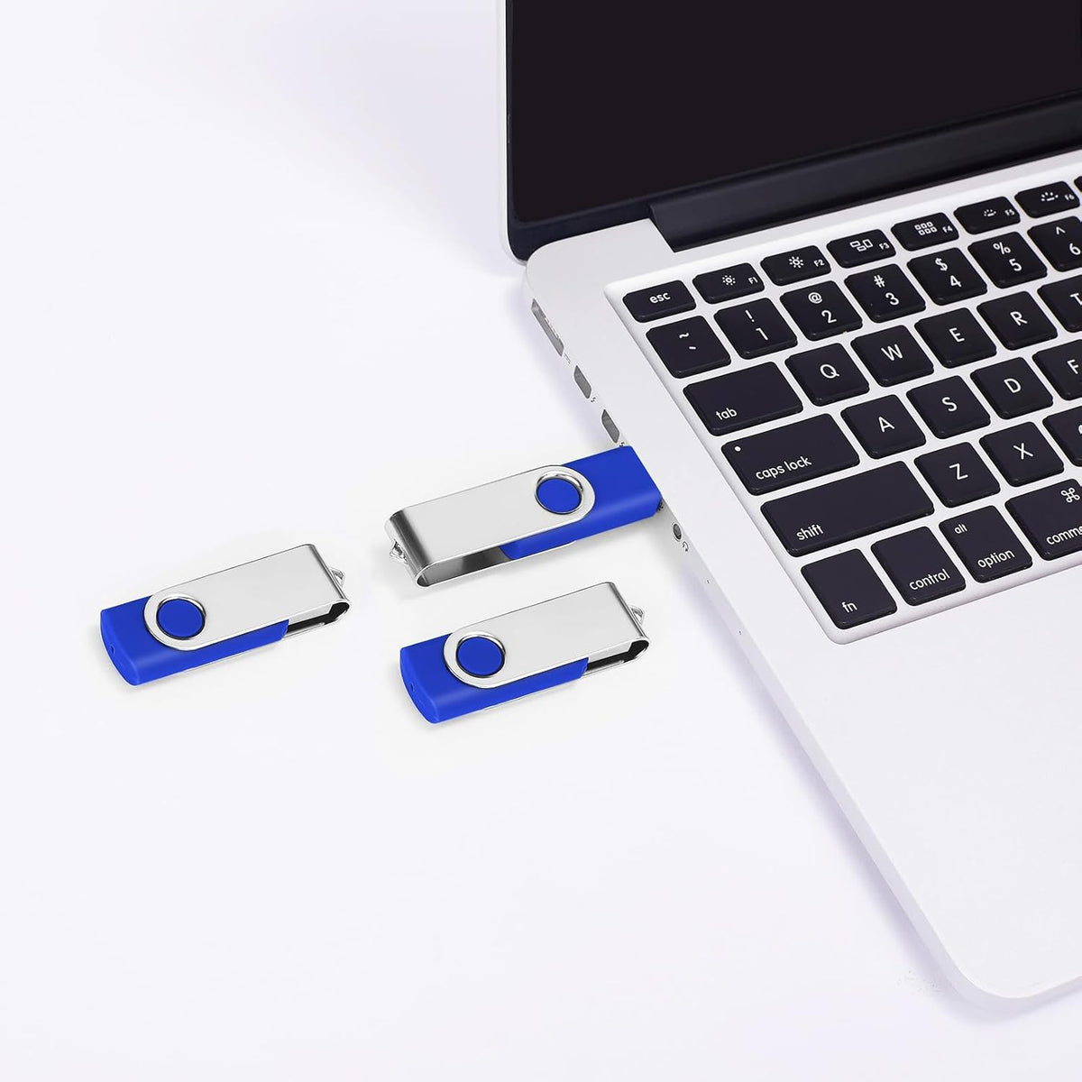 1GB USB Flash Drives 100 Pack, EASTBULL USB 2.0 Flash Drive Bulk Thumb Drive Pack Memory Stick Swivel Pen Drives (Blue)