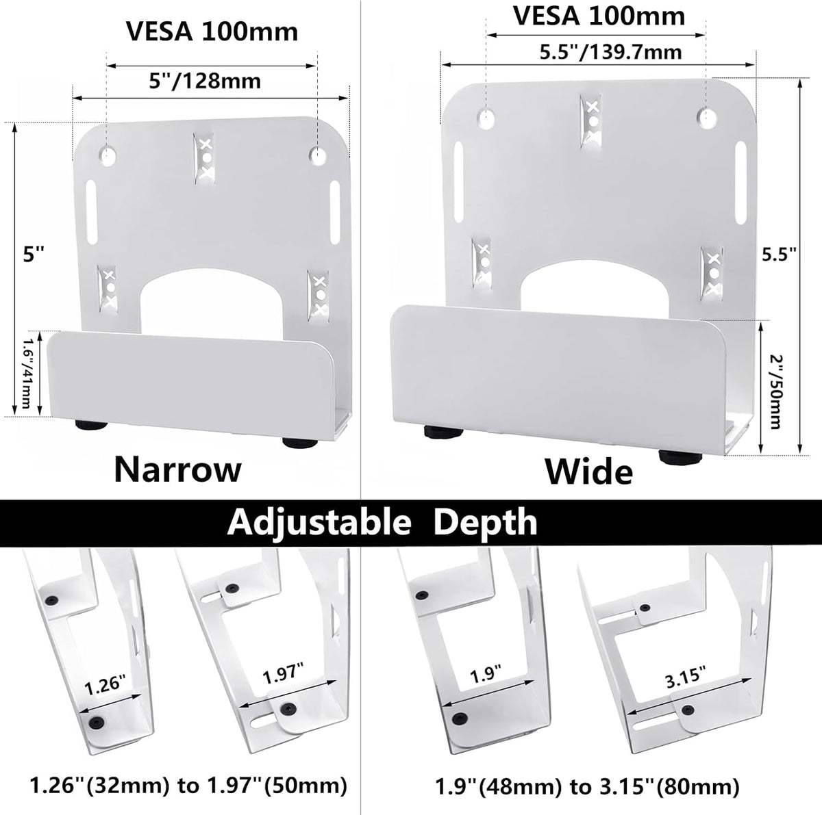 Gmailmall Cable Box Wall Mounting Modem for Most Small Narrow Devices Apple TV, Amazon Fire TV, Cable Box, Mini PC, Mac