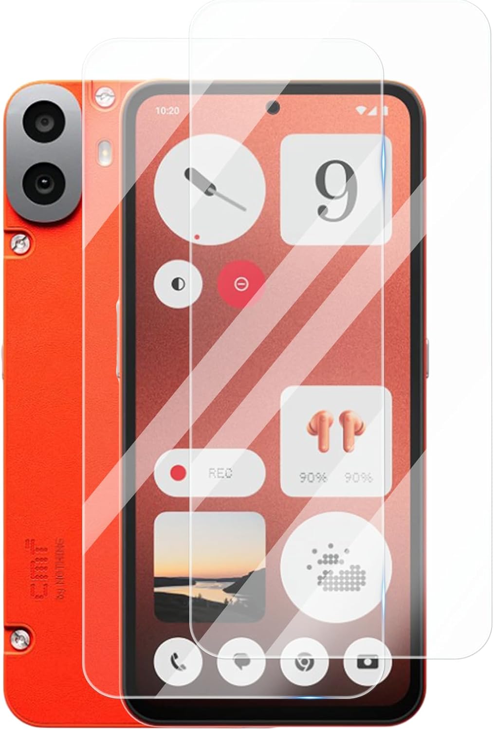 2 Pack Screen Protector for Nothing CMF Phone 1, Tempered Film, [9H & Bubble Free & HD], Easy Install