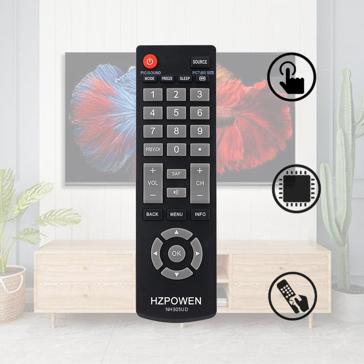 HZPOWEN Universal Remote Control for All Emerson TV
