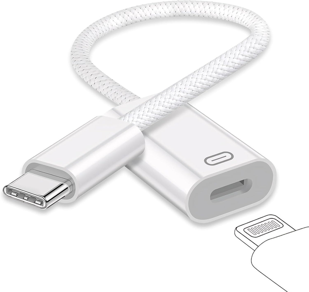 GetsISKON 17/16/15 6/5/4, USB C to Lightning Headphone Audio Adapter, Type C Male to Female Lightning Earphone