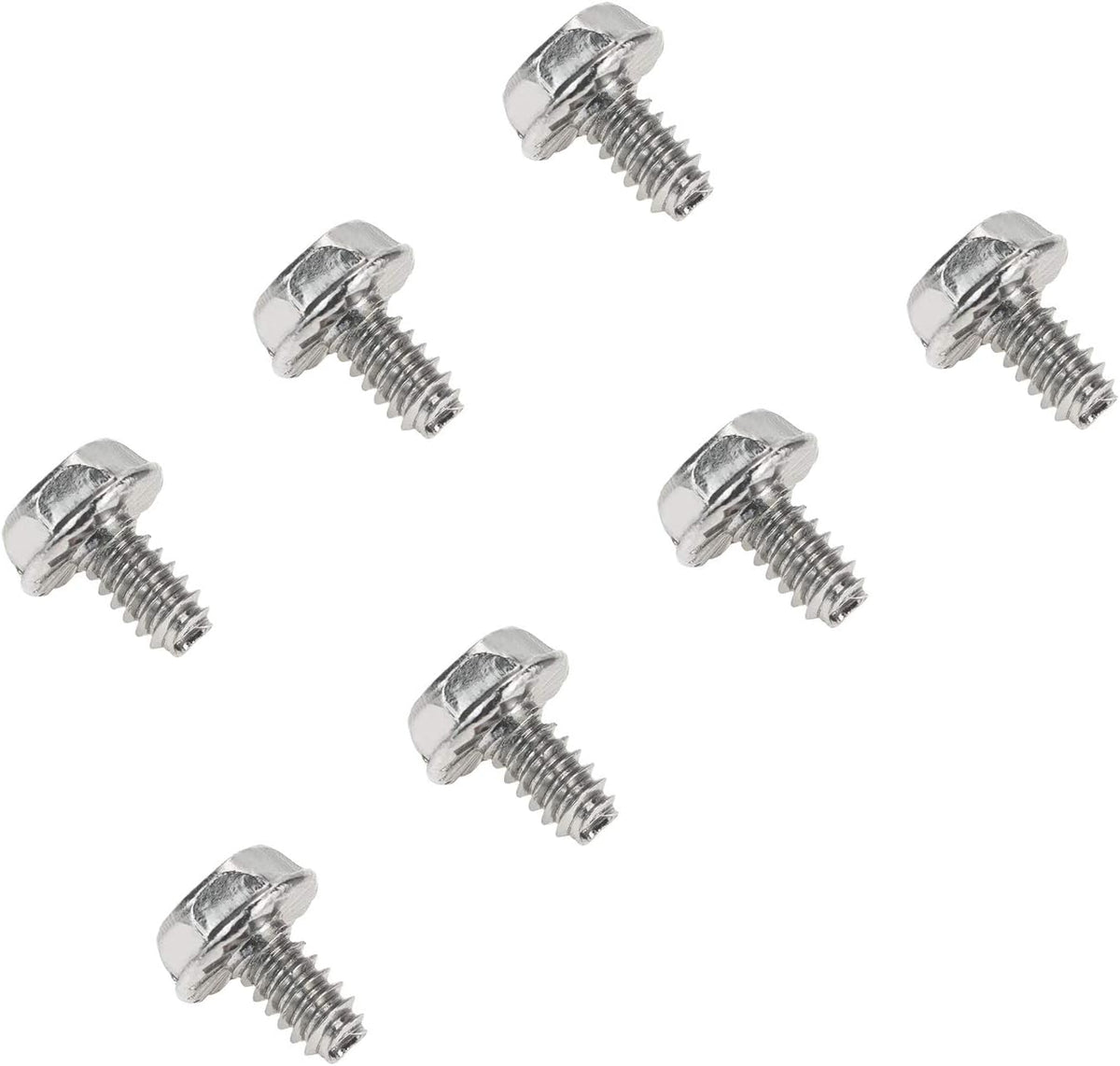 Toothed Hex 6/32 Screw 6# -32 Computer PC Case Mounting Screws, 100 PCS for Hard Drive and Motherboard