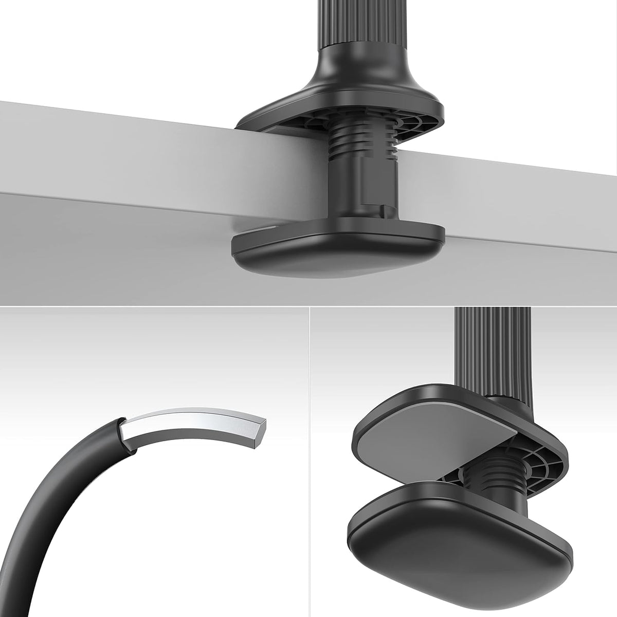 Gooseneck Tablet Holder - Flexible Tablet Stand, Tablet Holder,Cell Phone Holder,Cell Stand, Flexible Adjustable Arm in Bed for/Mobile Phone/Switch/etc, 98 cm Total Length (Black)